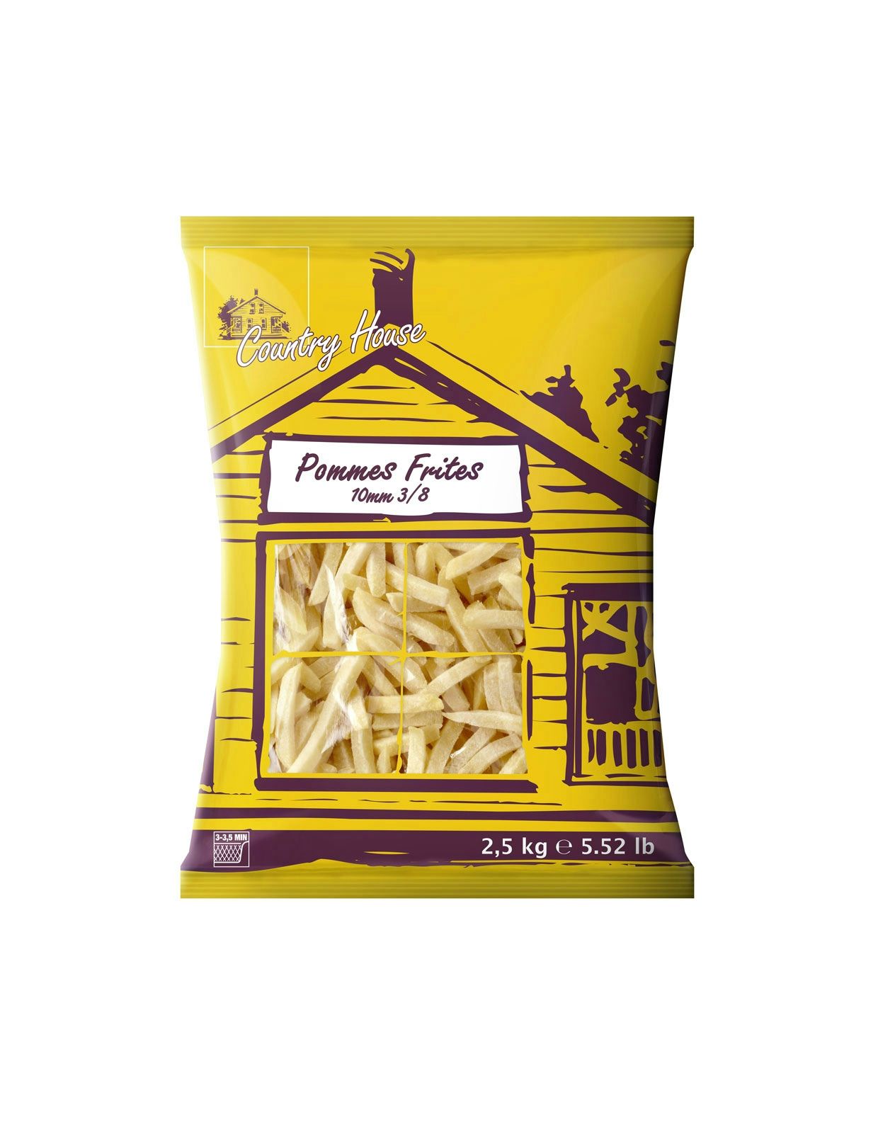 Country house hasábburgonya fagyasztott 2,5kg