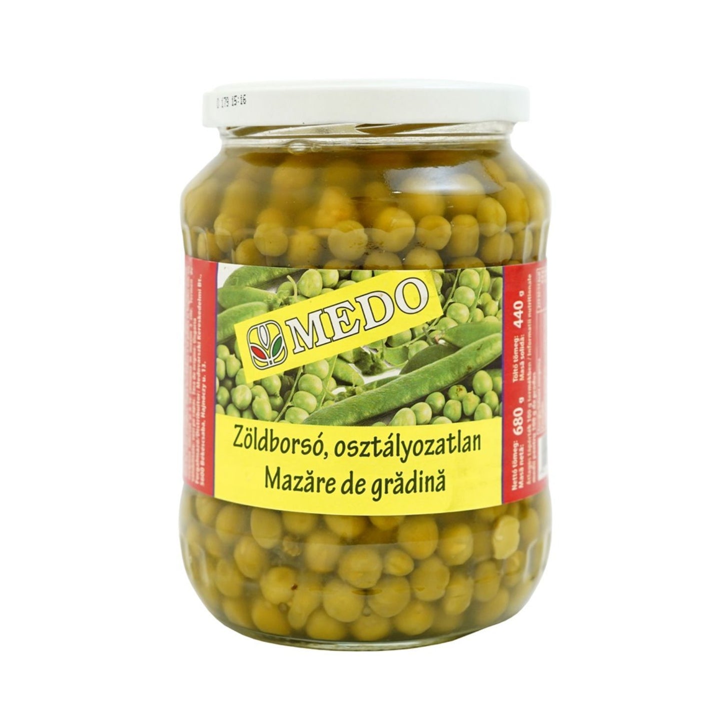 Zöldborsó 680/440g