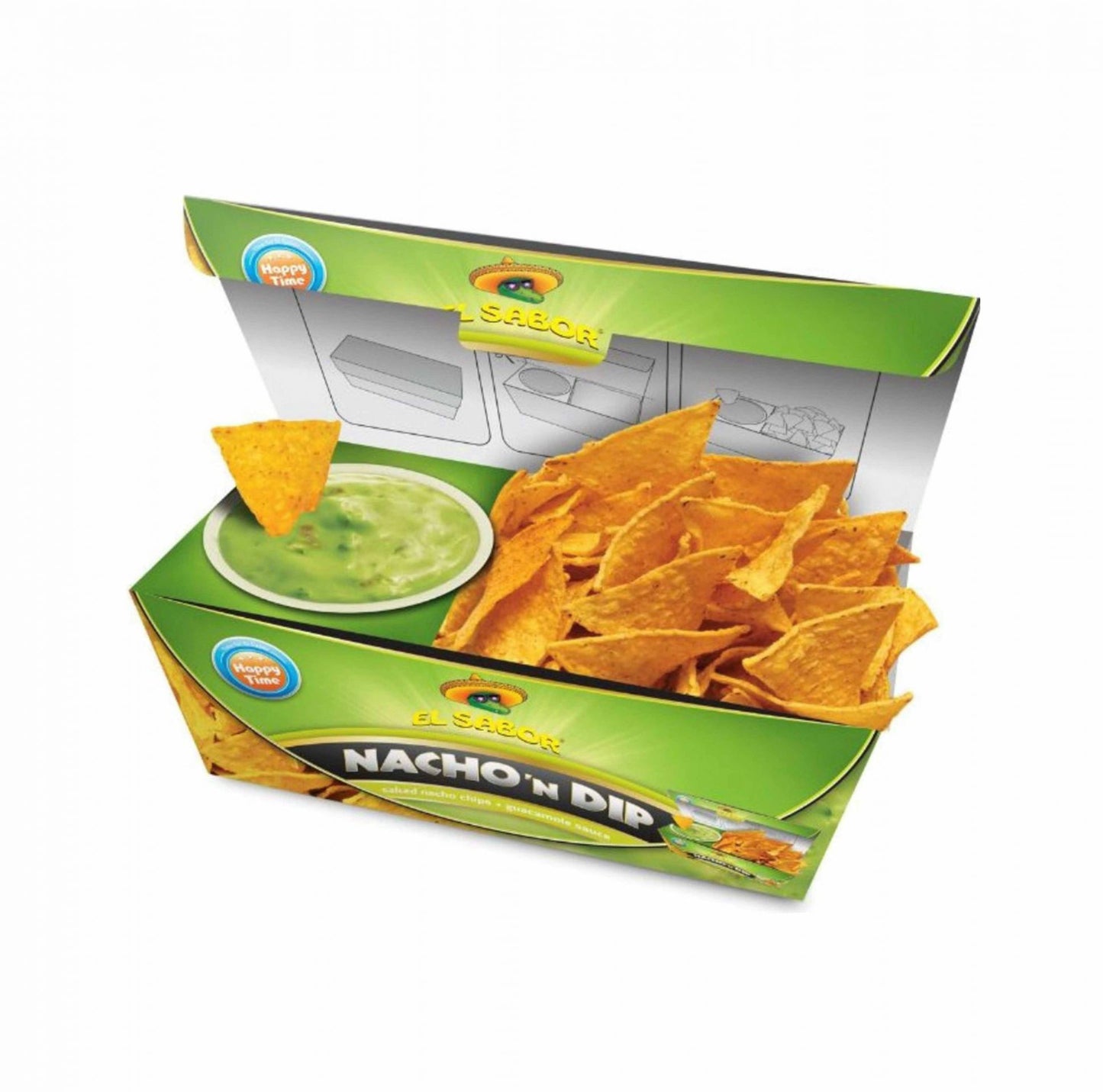 El Sabor avokádó nacho and dip tortilla chips 175g