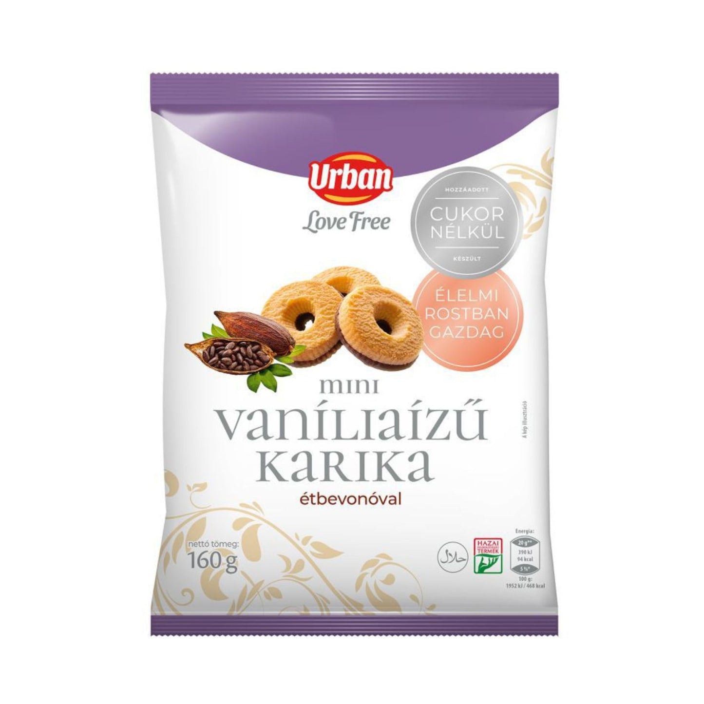 Urbán vanília ízű karika Love Free HCN 160gr