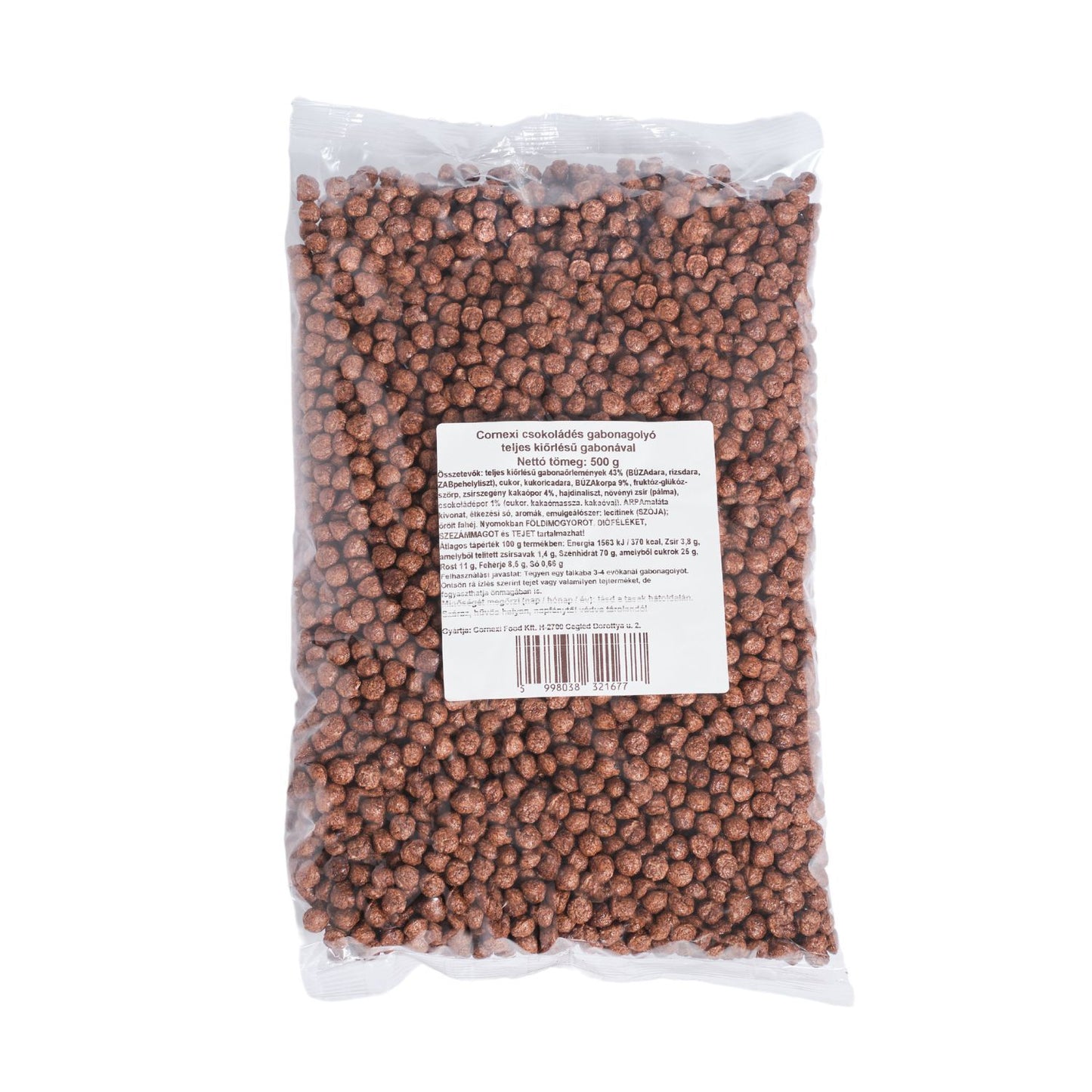 Csokoládés gabonagolyó teljeskiőrlésű 500g