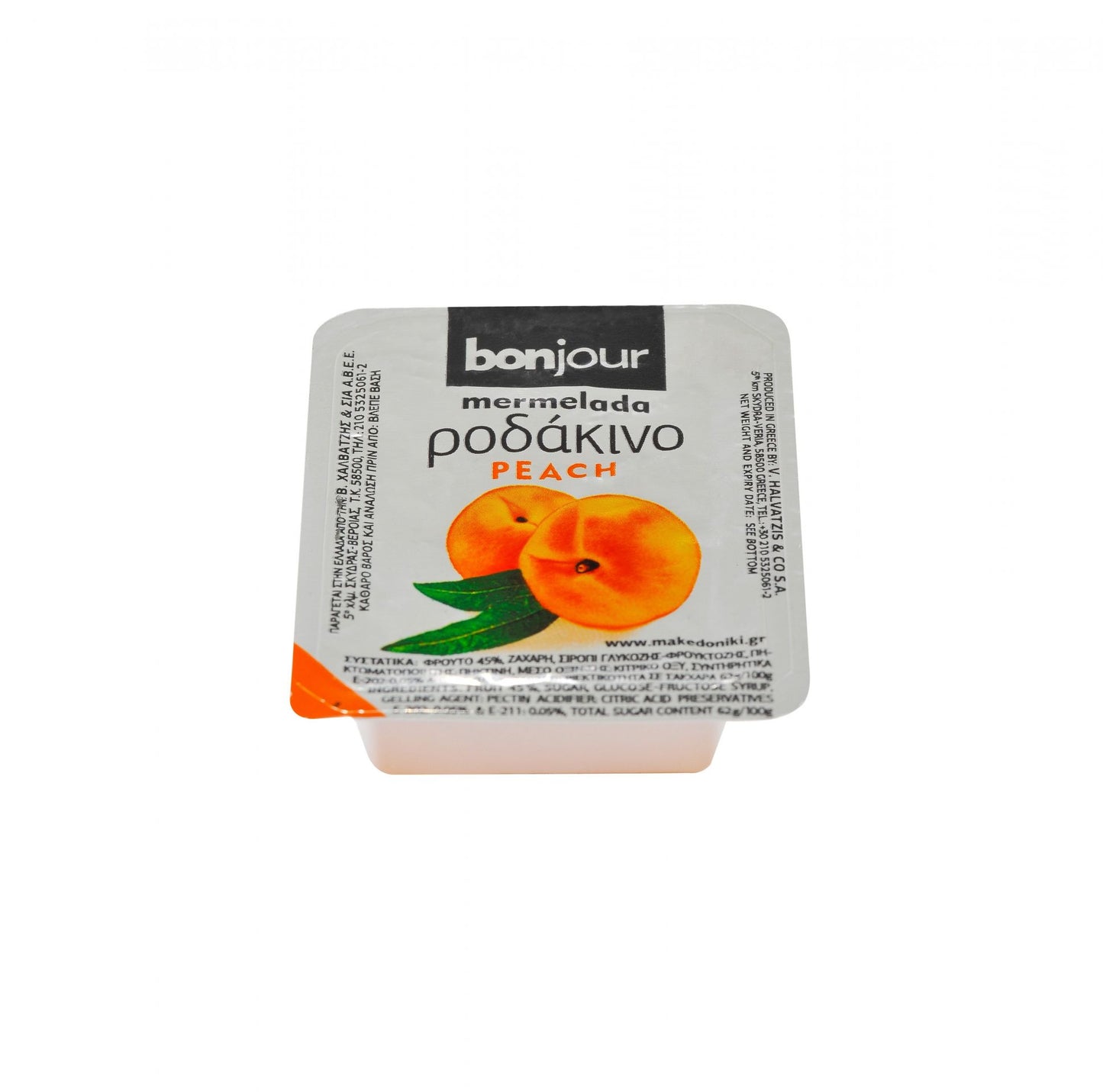 Bonjour őszibarack extra dzsem 45% 48x25g