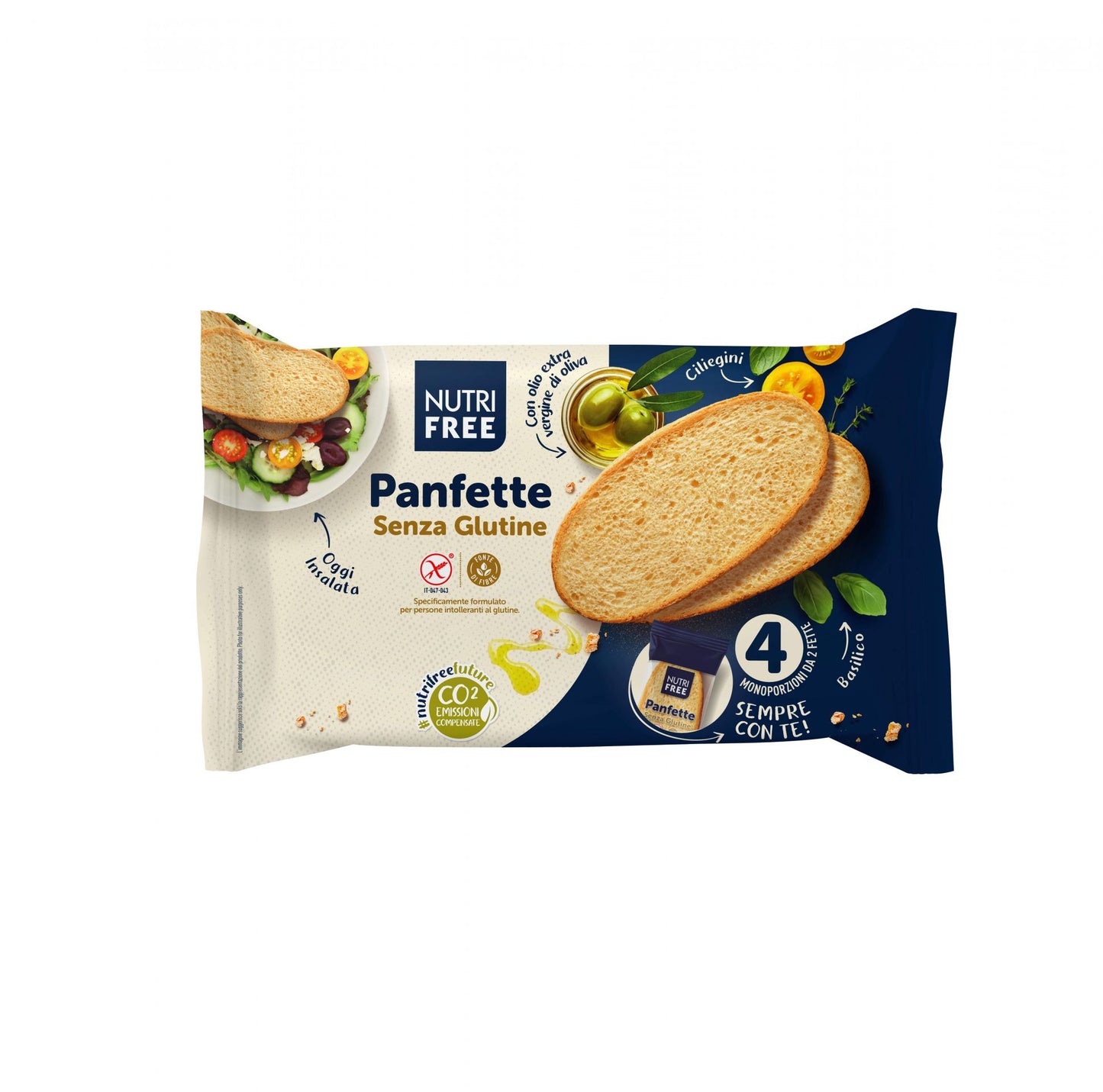 Nutri Free Panfette gluténmentes szeletelt kenyér olívaolajjal 300g
