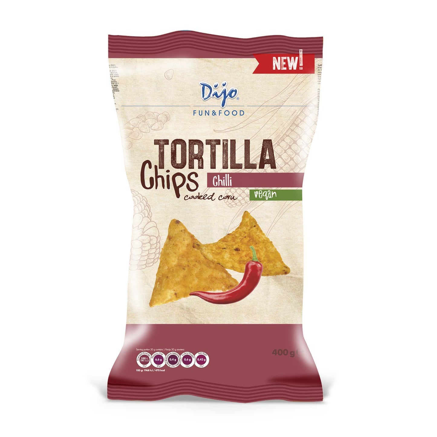 Dijo chilis tortilla chips 400g