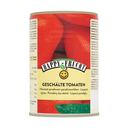 Happy Frucht paradicsom konzerv hámozott darabolt 400g