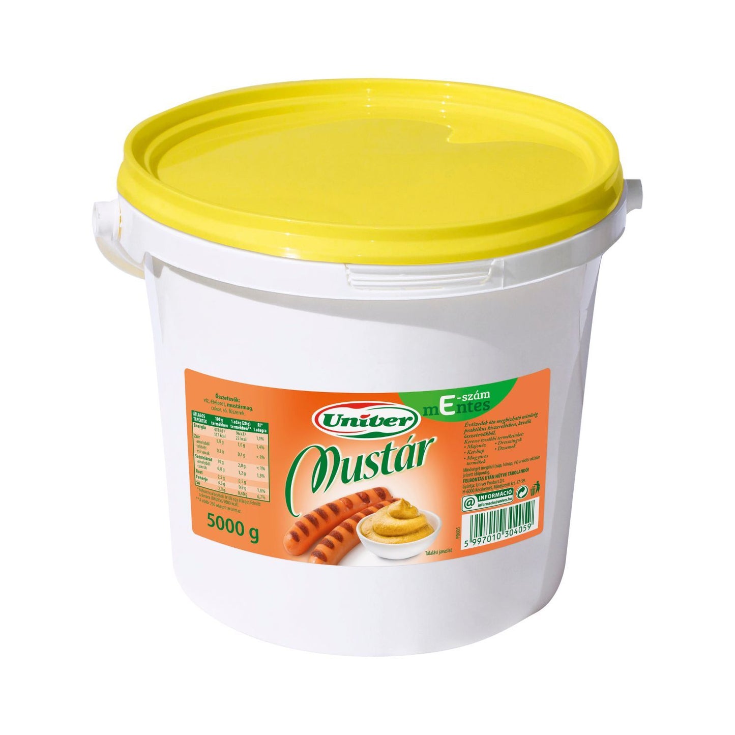Univer vödrös mustár 5000g