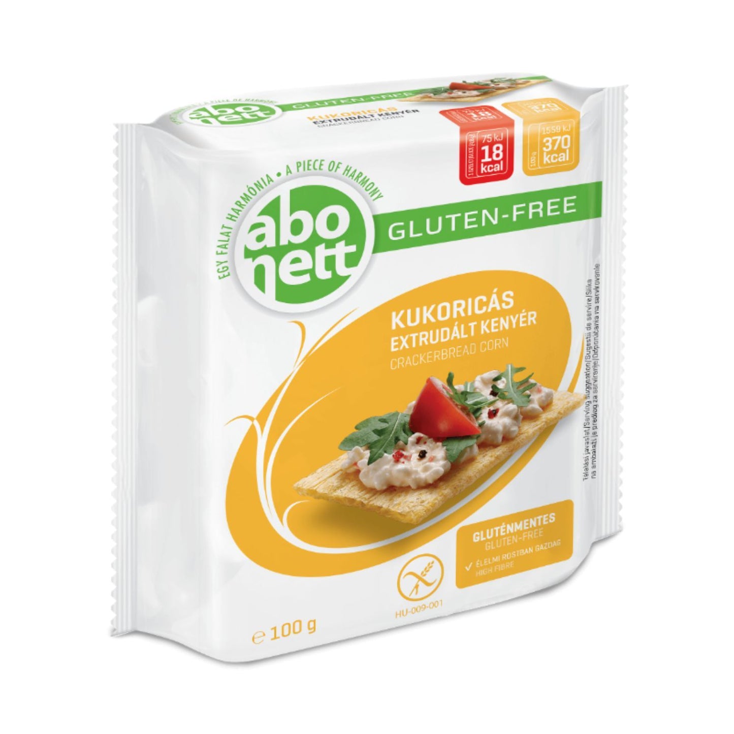 Abonett gluténmentes kukoricás extrudált kenyér 100g