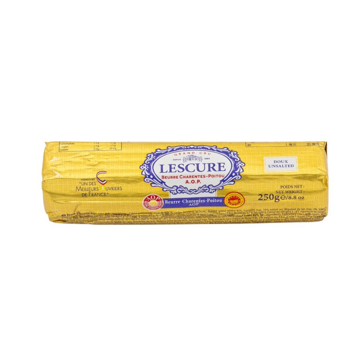 Lescure sózott vaj henger AOP 250g