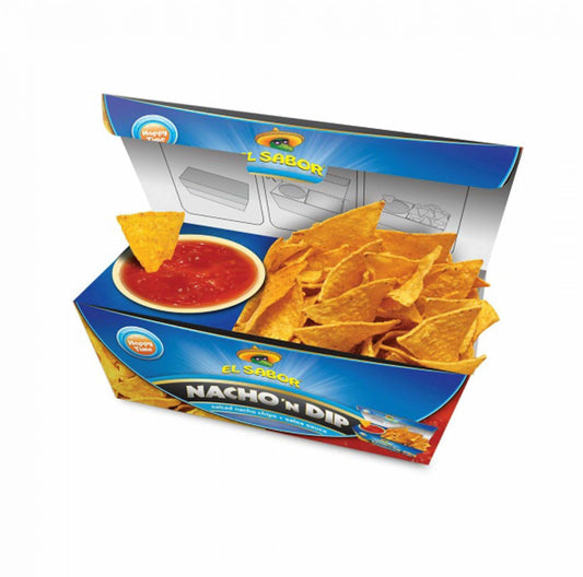El Sabor salsa nacho and dip tortilla chips 175g