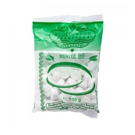Szőlőcukor pasztilla mentol ízű 80g