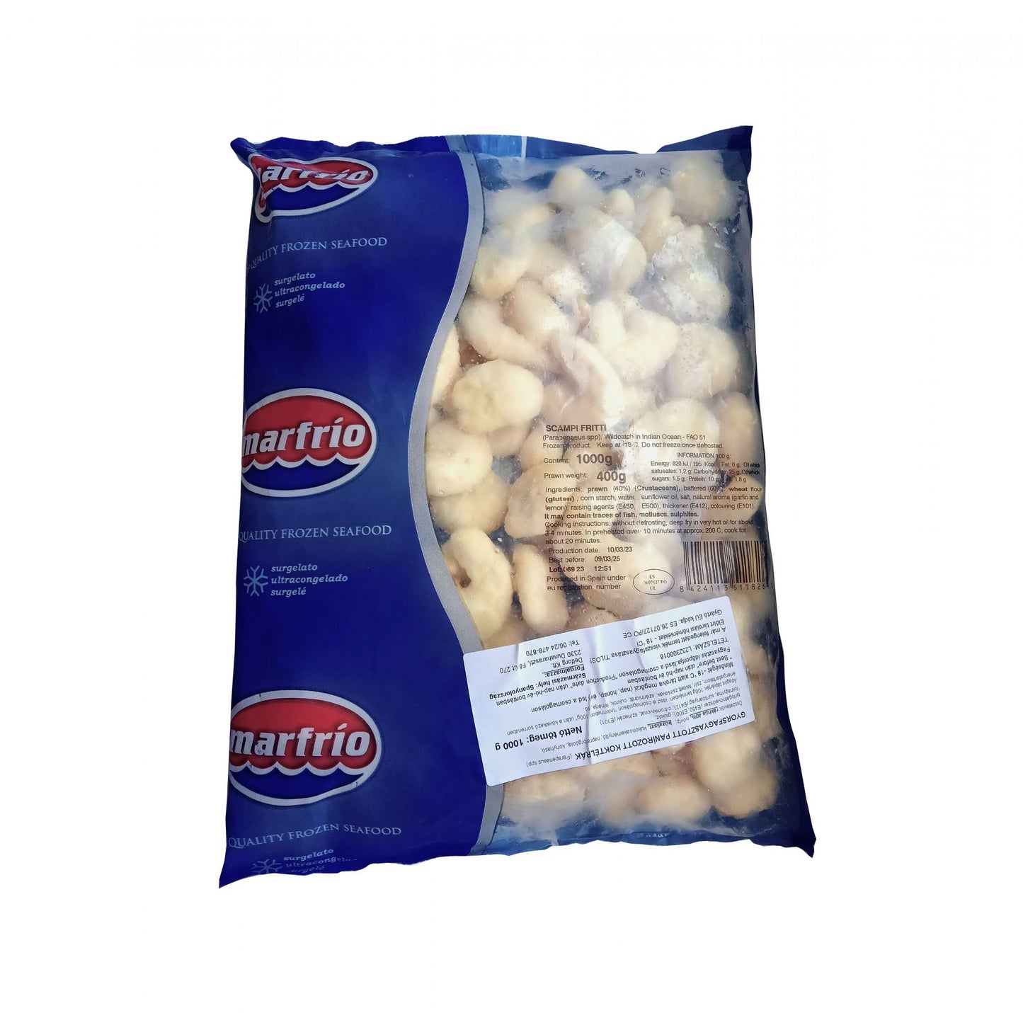 Panírozott koktélrák fagyasztott 1000g