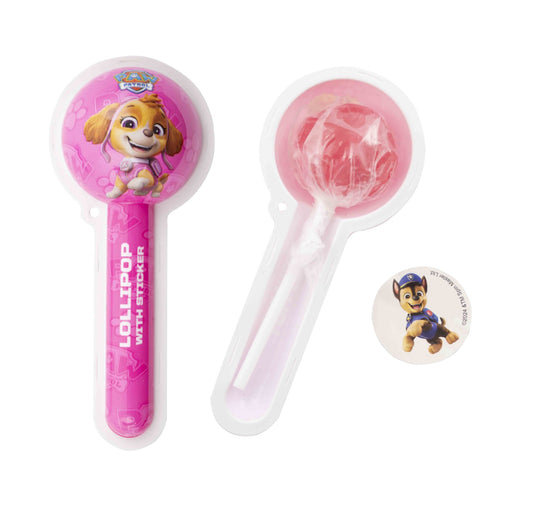 PAW PATROL LOLLIPOP WITH STICKER/12DB