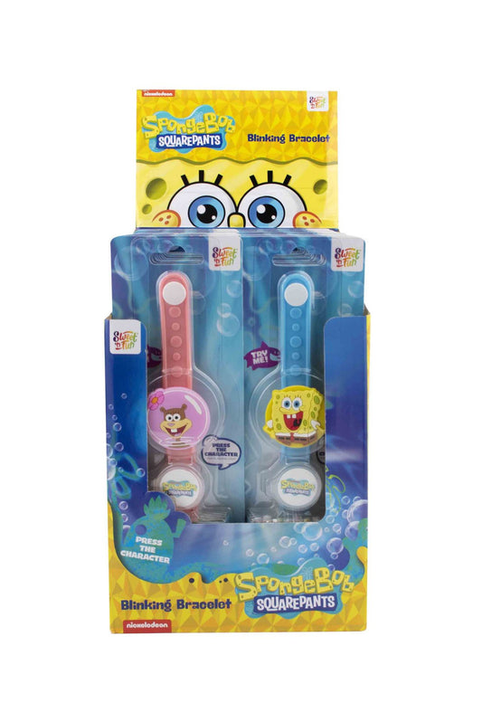 Sponge Bob világító karkötő cukorkával/ 24db