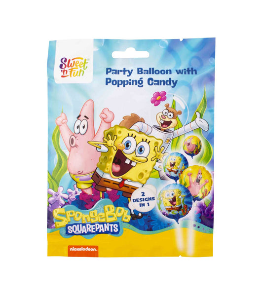 SPONGE BOB PARTY BALLOON WITH  POPPING CANDY/24DB