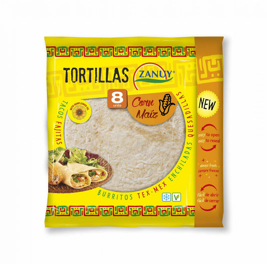 Zanuy kukoricás lágy tortilla 8db/csomag 20cm 320g