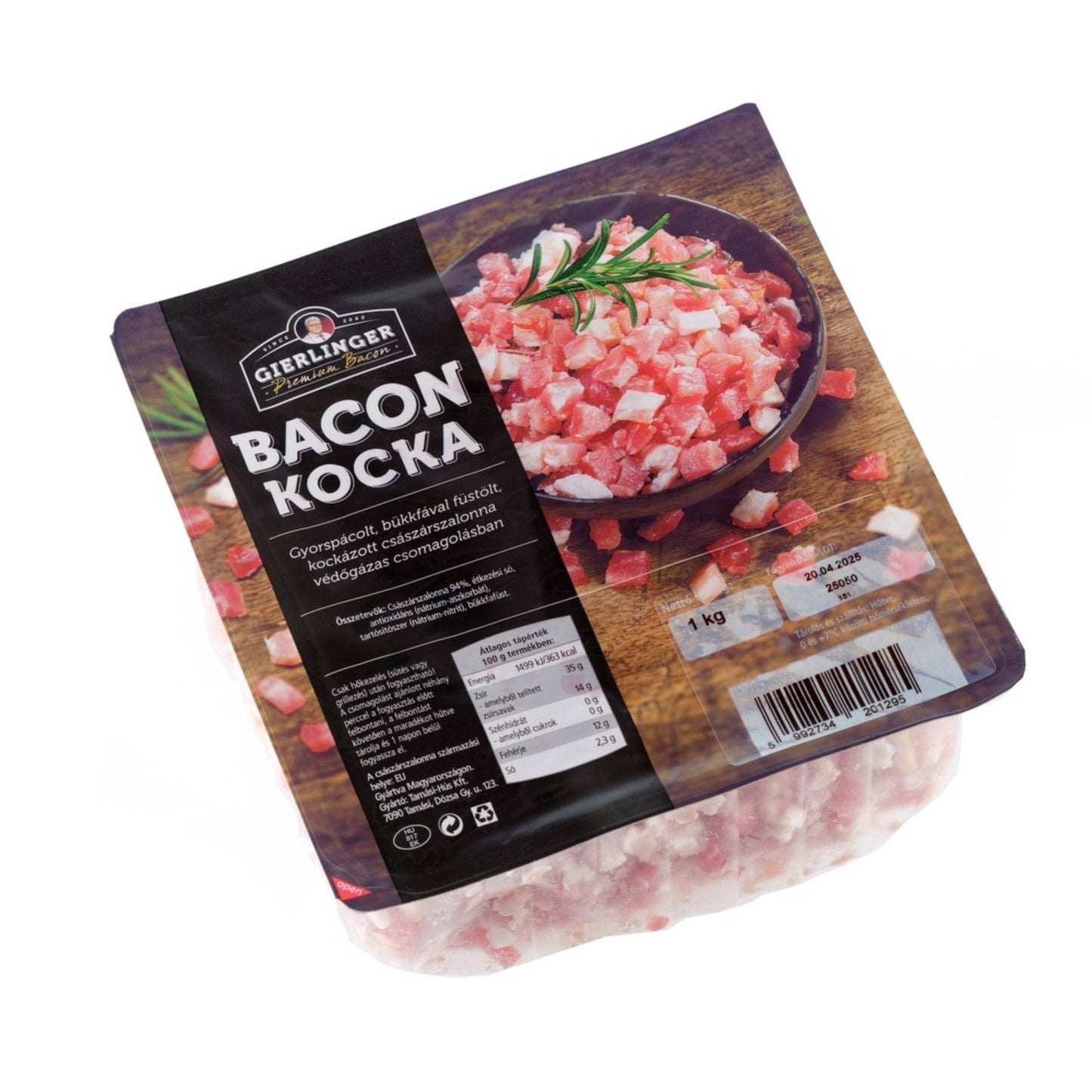 Gierlinger premium kockázott bacon 1kg