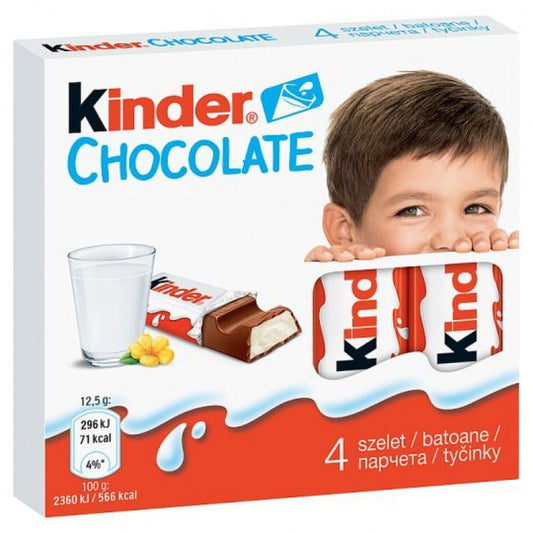 Kinder T4 tejes krémmel töltött csokoládé 50g
