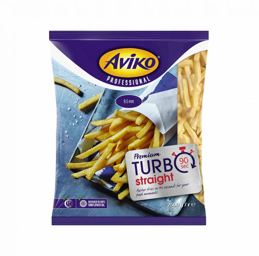 Aviko Turbo (másfél perces) hasábburgonya fagyasztott 2,5kg