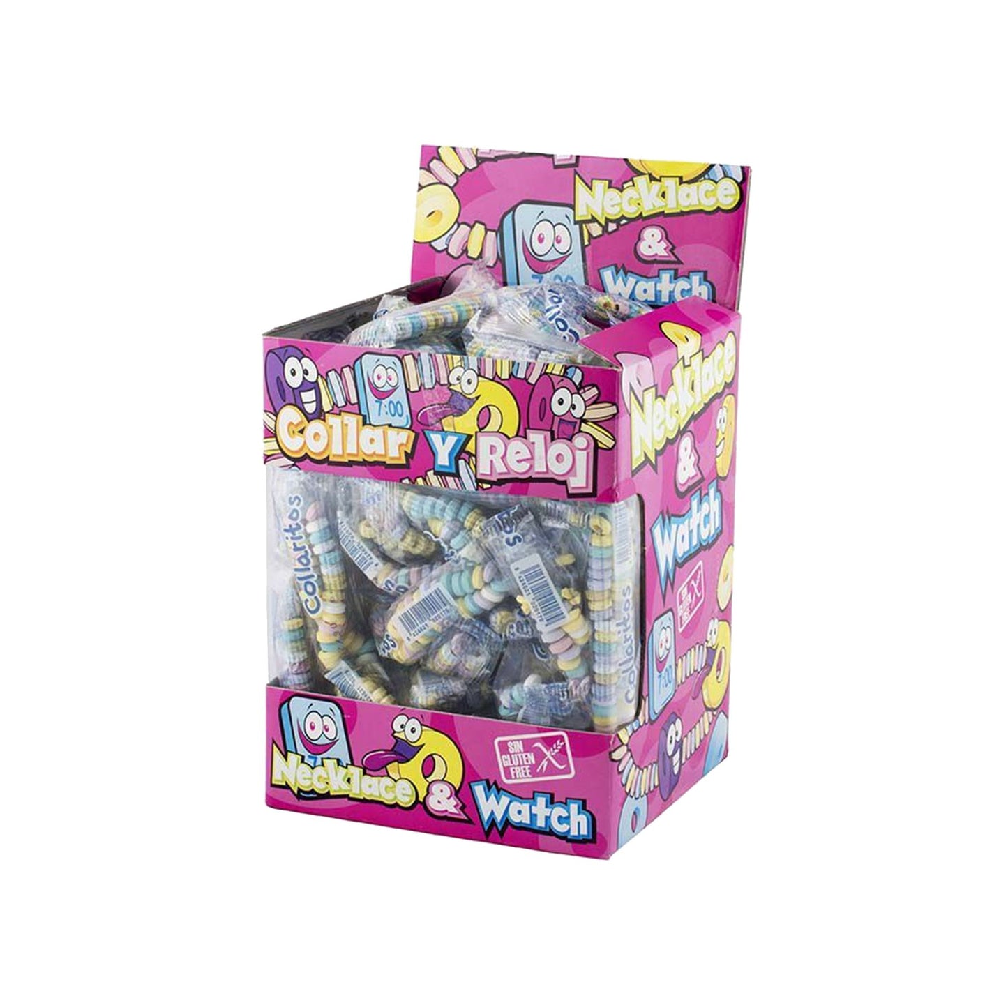 Cukorka nyaklánc és óra 17g (100 db)